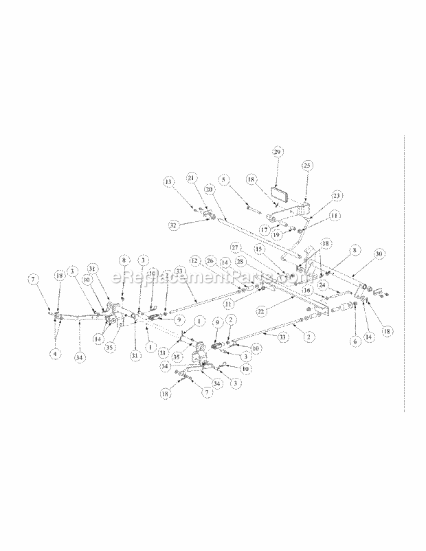 Brake Assembly Diagram and Parts List for M60-KW 53AB5DCX150-25-HP Cub Cadet Lawn Tractor